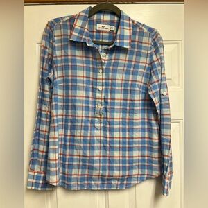 Vineyard vines Blue and Red Plaid Button-Up Shirt size small